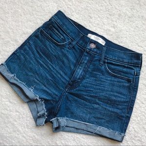 High waist jean shorts